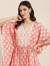 Women Coral Floral Kurta Set-BCK-1274-Coral